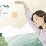 疲労も放おっておくと危険!おすすめの4つの改善法とは? 19 疲労回復とリラックスをイメージした整体院の健康イラスト