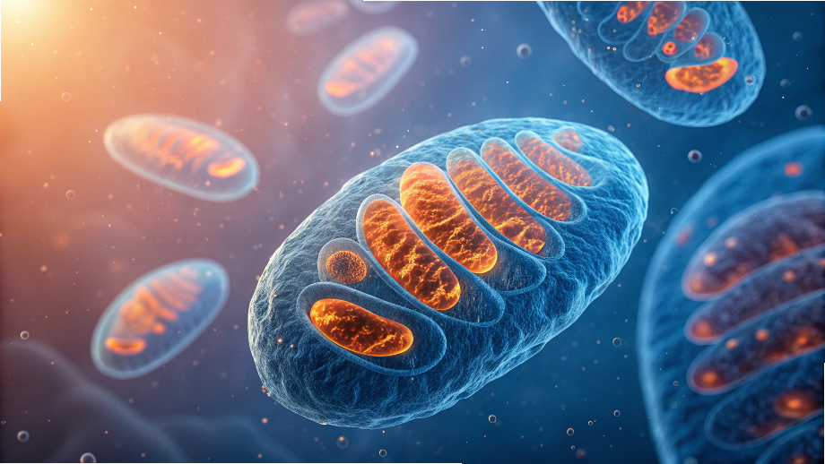疲労回復に効果あり!疲れた体に必要な食べ物4選 11 体内でエネルギーを生み出すミトコンドリアとATPの働きをイメージした図解。
