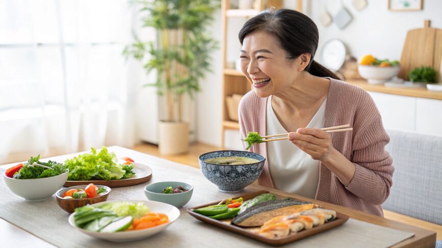 自律神経を整える食生活を実践している女性のイメージ