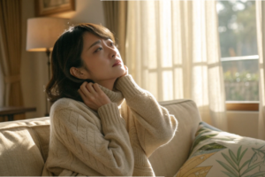 体のだるさ・冷えは“リンパの滞り”から?自宅でできる簡単リンパマッサージ 32 体の冷えやだるさで悩む女性