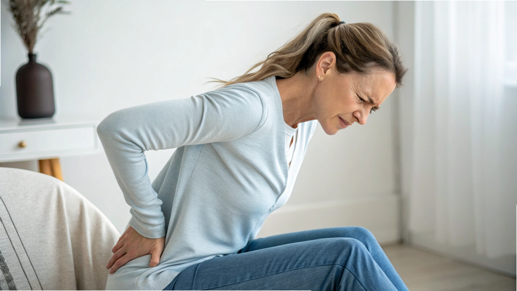 肩や腰のコリや冷えに悩む女性