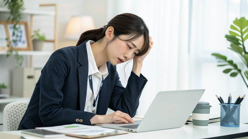 体調不良の女性