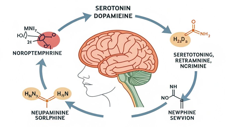 ストレス・不調に効く!セロトニンを自然に増やすマッサージの力 7 serotonin dopamine noradrenaline relationship