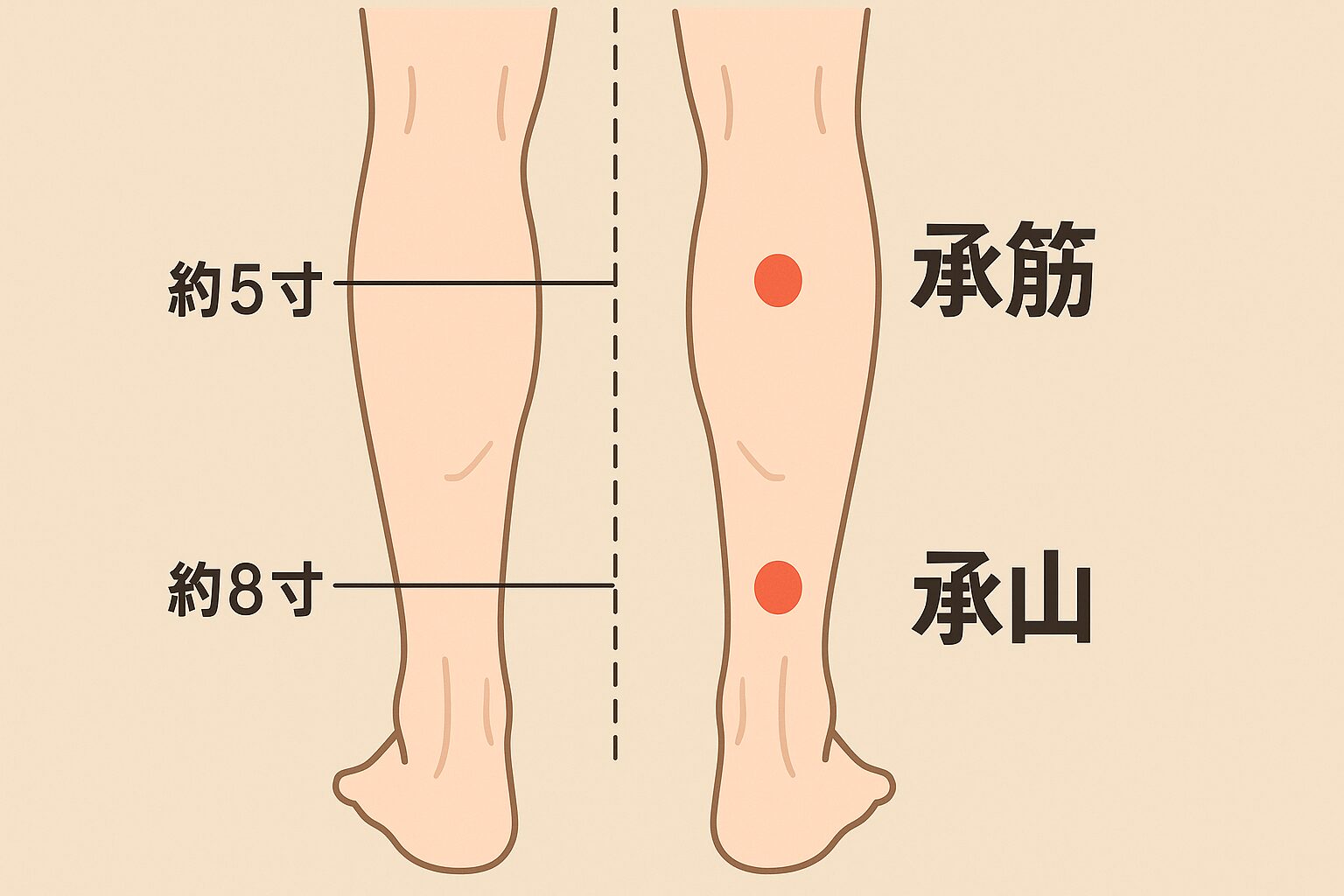足がつるのは疲労?冷え?原因別の予防法を徹底解説 16 承筋と承山のツボ