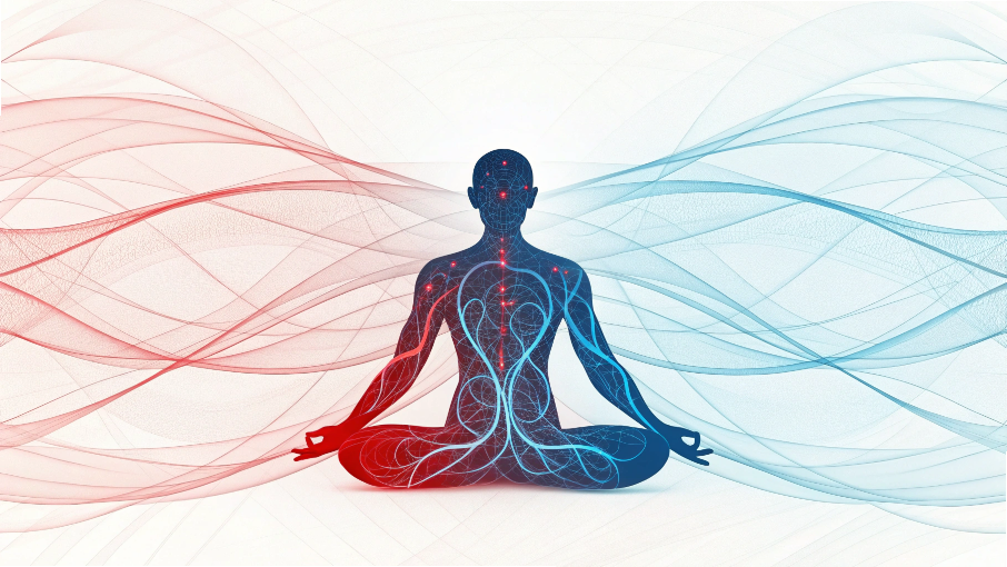 急に寒くなってきた今こそ注意!冷えと血流低下を防ぐ〈整体×吸い玉〉の力 21 血流とエネルギーの流れをイメージした抽象アート