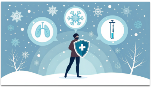 冬に風邪をひきやすい人の共通点と免疫力低下の原因を示す医療系アイキャッチ画像