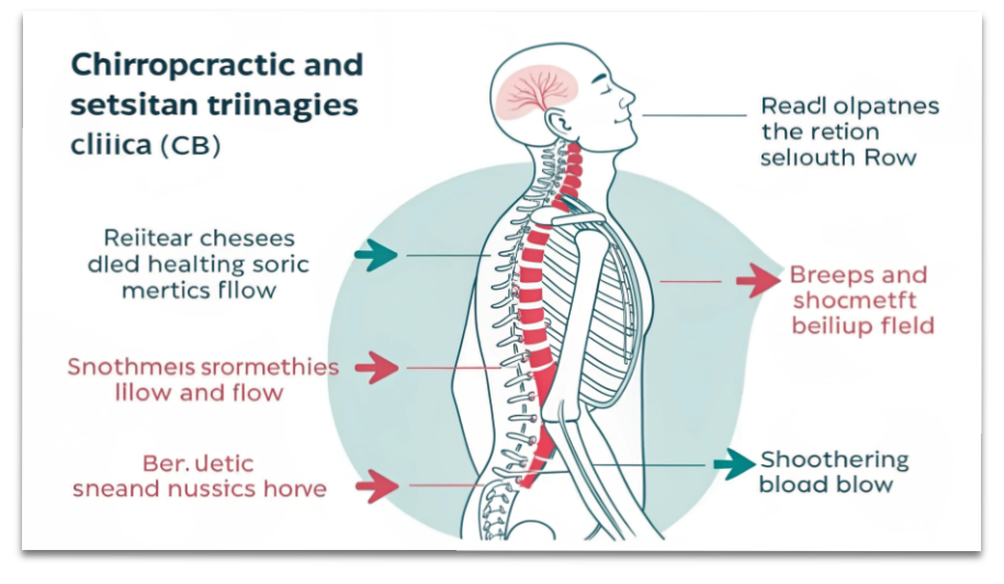 整体で姿勢・呼吸・血流が整い、自律神経が安定する様子の図解