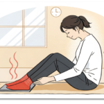 足先の冷えを改善する温活ケアをイメージした整体院ブログ用アイキャッチ画像