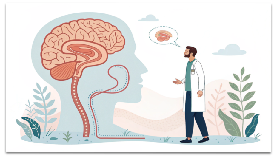 腸活とは?東洋医学と整体で整える自律神経と腸内環境の方法 10 腸と脳が神経でつながる腸脳相関のイメージ