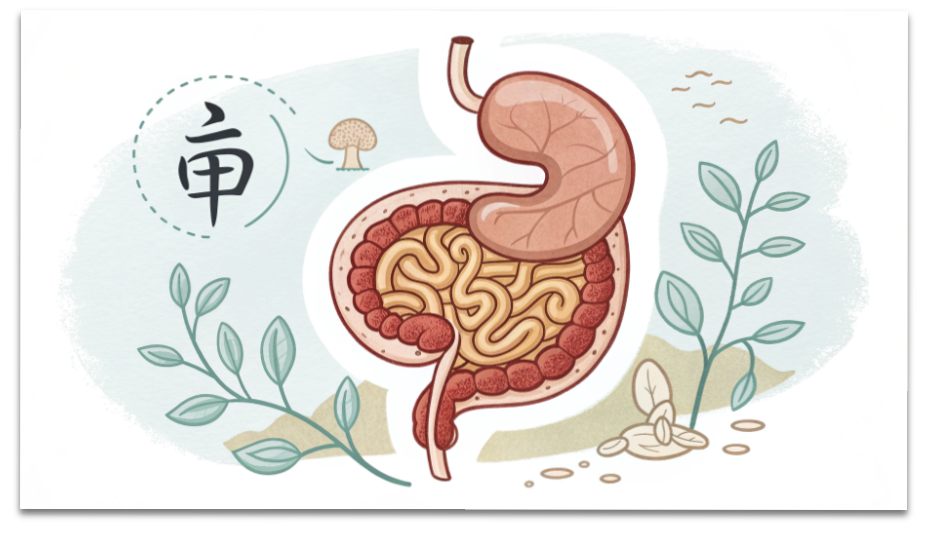 腸活とは?東洋医学と整体で整える自律神経と腸内環境の方法 11 東洋医学で考える脾・胃・腸の働きを表したイラスト