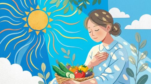 夏の青空と木漏れ日｜東洋医学で読み解く夏の体調管理